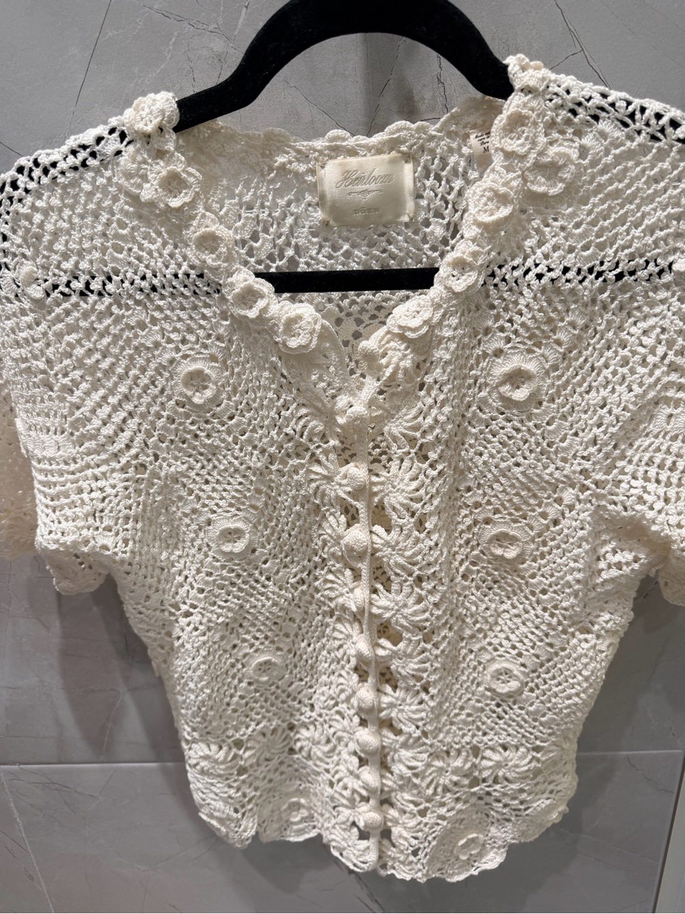 Doen Doen Heirloom CHRYSANTHE TOP in Pearl - Picture 5 of 10